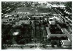 Aerial view of the Barry campus showing Garner Hall still under construction