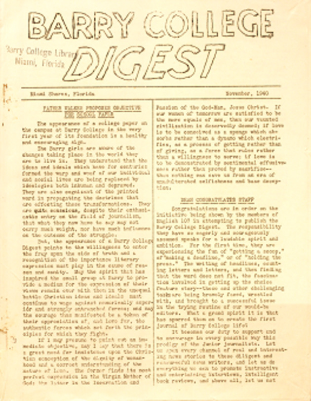 Barry College Digest