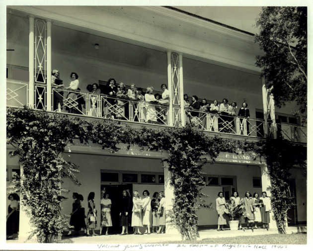 Students in front of Adrian Hall