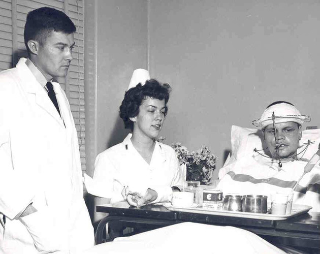 Lt. Louise LaJeunesse as a dietetic intern at Walter Reed Army Medical Center in Washington, DC