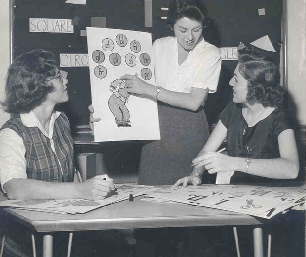 Students practicing for teaching class