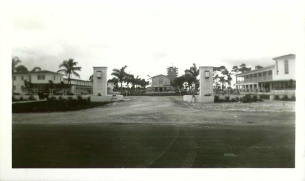 Barry University entrance during construction