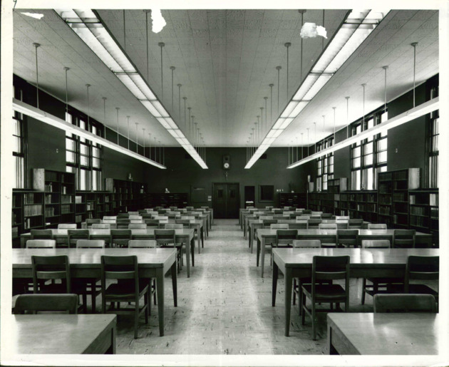 Reading room at the Adrian Hall library