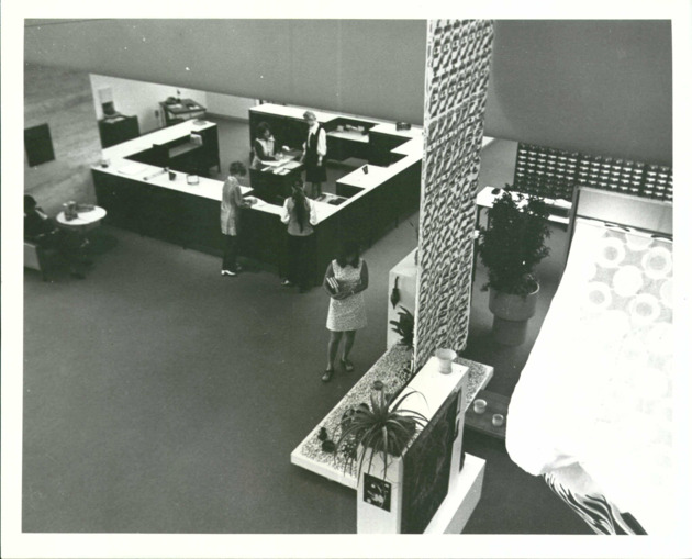 Monsignor William Barry Memorial Library Circulation desk