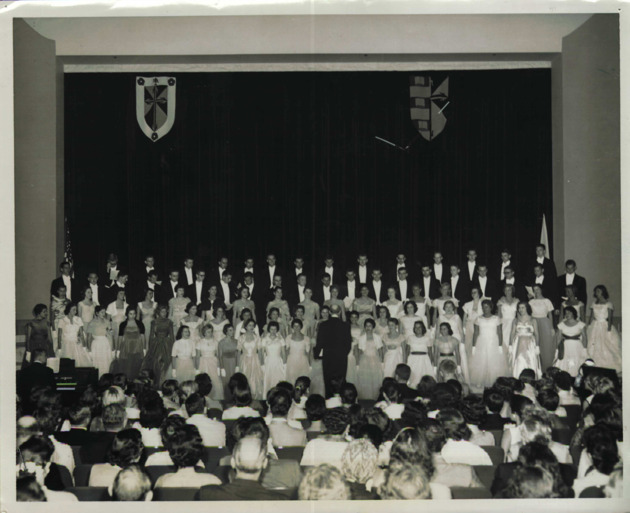 Tara Singers performing with the Notre Dame Glee Club in the Barry University Auditorium