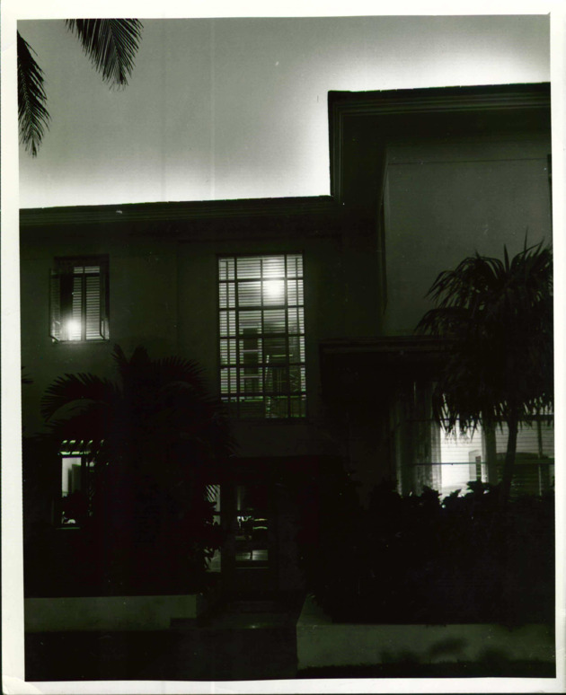 Kelley House at night