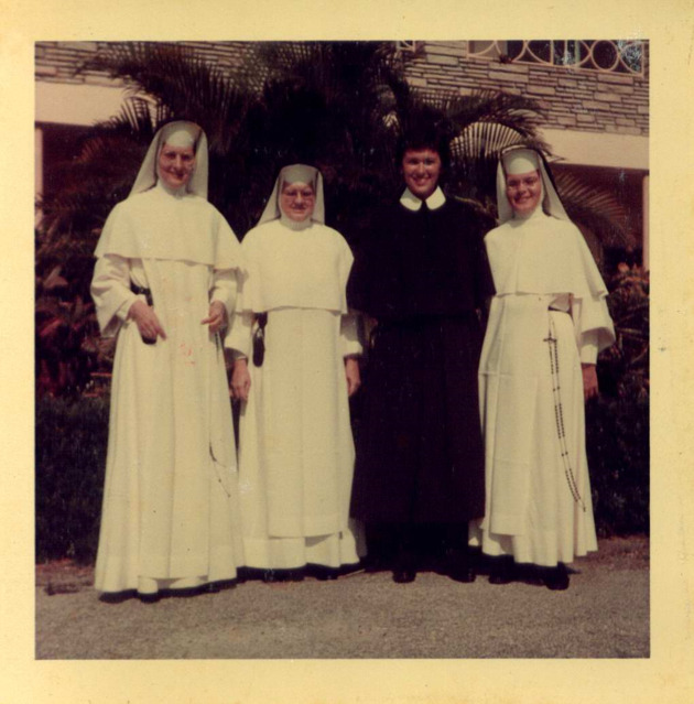 Sister John Karen Frei, as a novice, with other Dominican Sisters