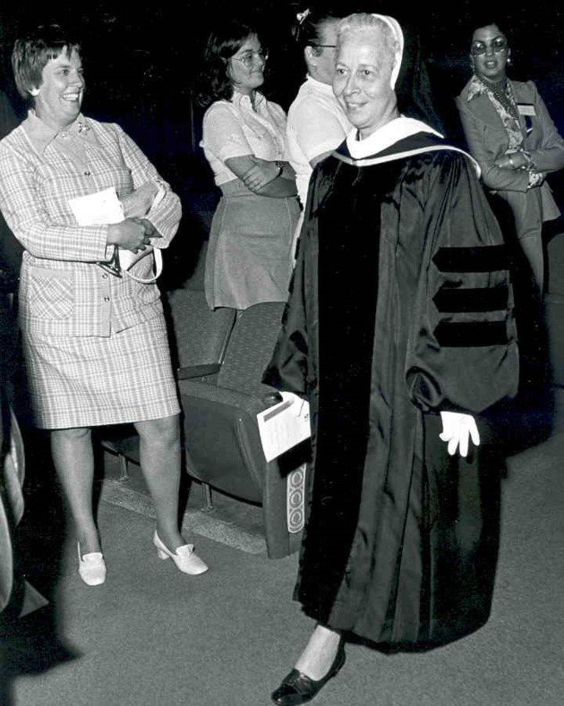 Sister Trinita Flood, O.P., at her inauguration as Barry College President
