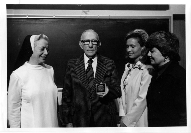 Sister Trinita Flood, O.P., with Congressman Claude Pepper and others