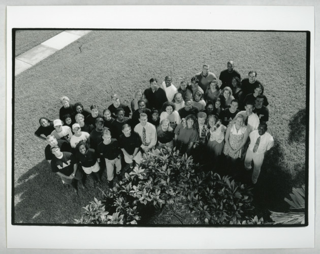 Sister Jeanne O' Laughlin, O.P., with a group of students