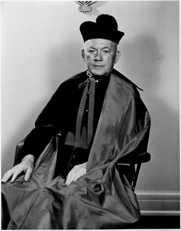 Monsignor William Barry in traditional liturgical vestments