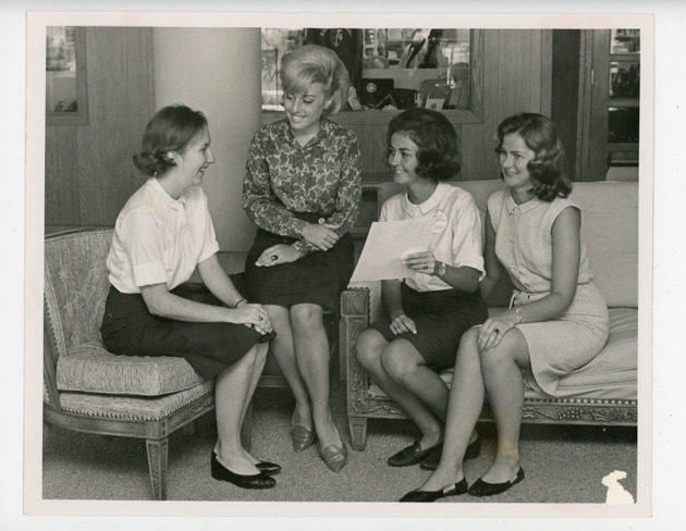 Four students socializing