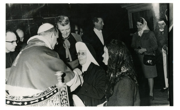 Sister Robert Louise O.P. blessed by Pope Paul VI during Lent 1967