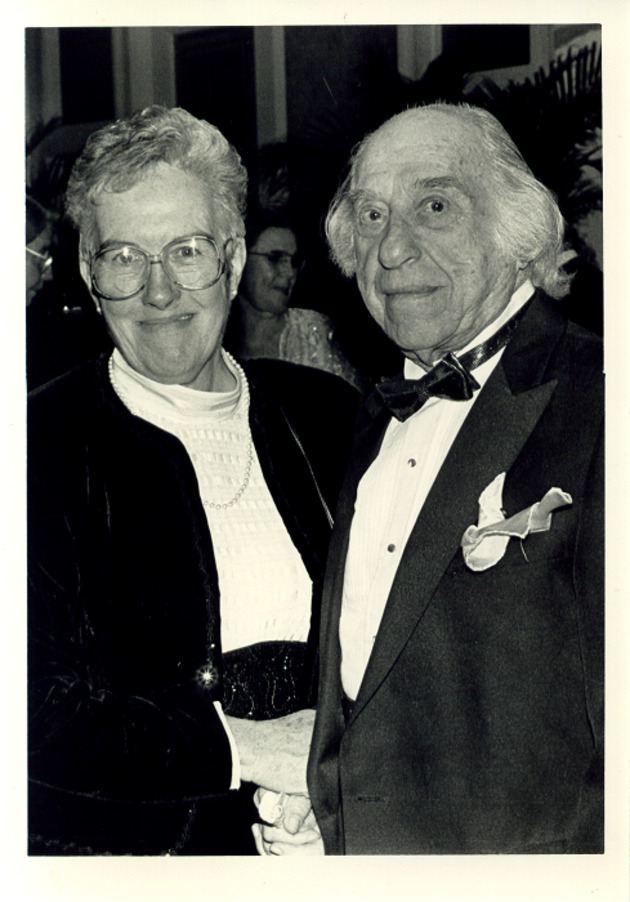 Sister Sarah Cavanaugh with Albert Hirschensohn at the 1991 Starlight Ball